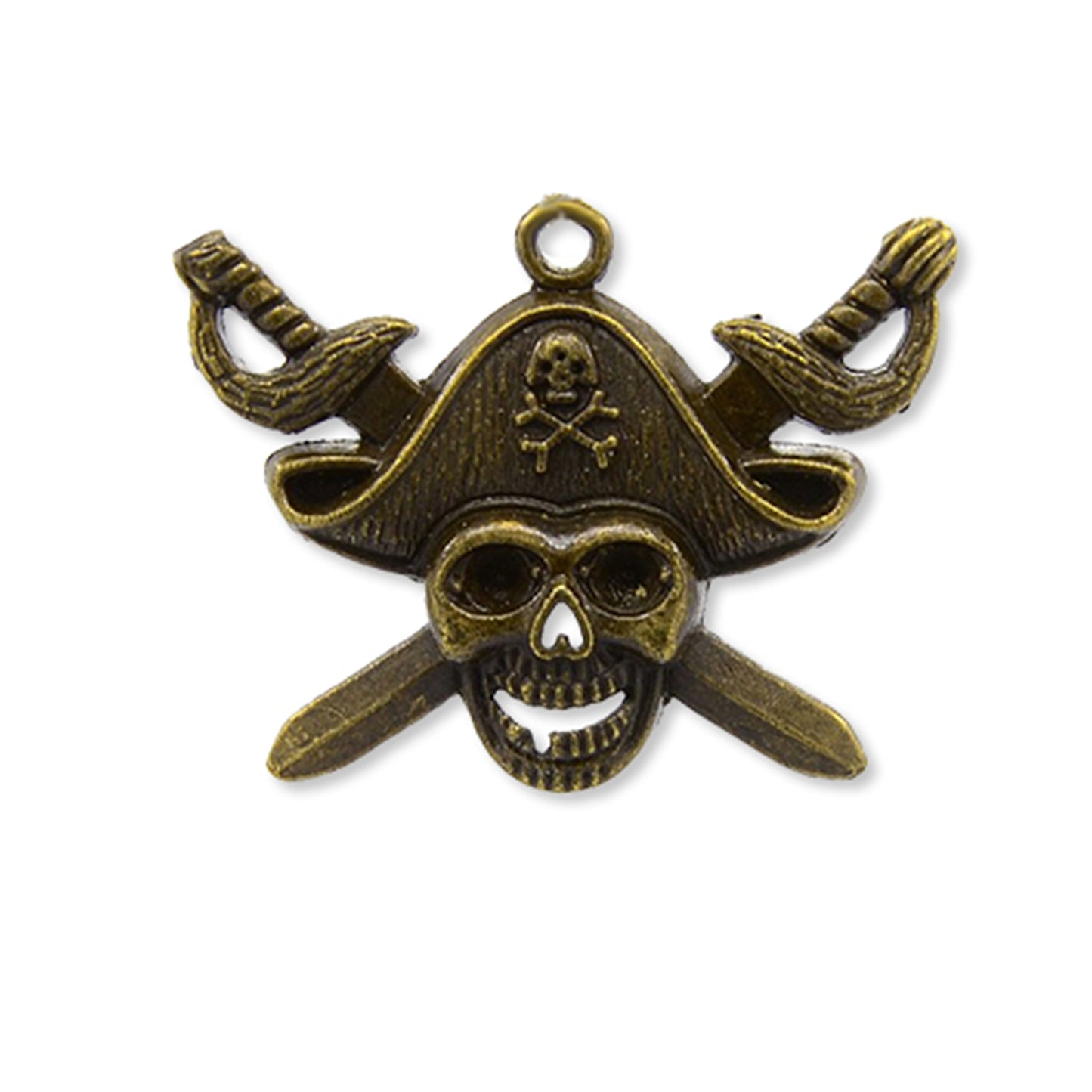 2 x Pirate antique bronze charms