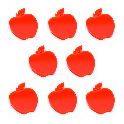 8 Apple cabochons, laser cut