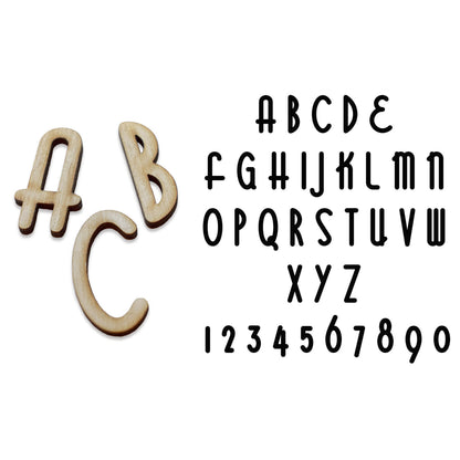 Art Deco font letter wood blank, Any letter & size