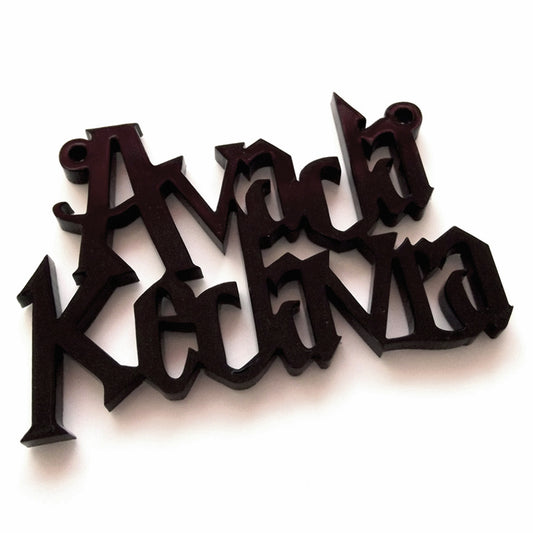 AVADA KEDAVRA laser cut word charm