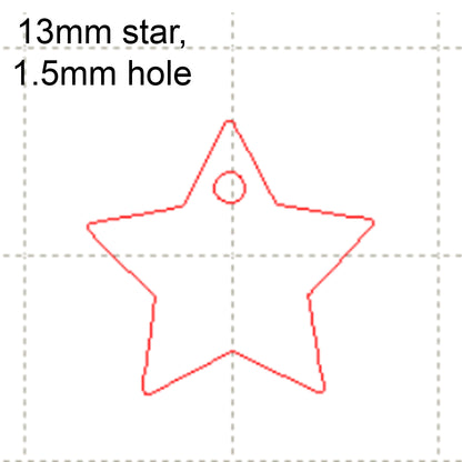 *BR*C* Star charm, 13mm