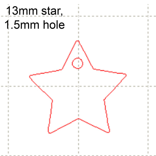 *BR*C* Star charm, 13mm
