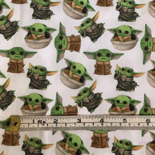 Large offcut Baby Yoda fabric