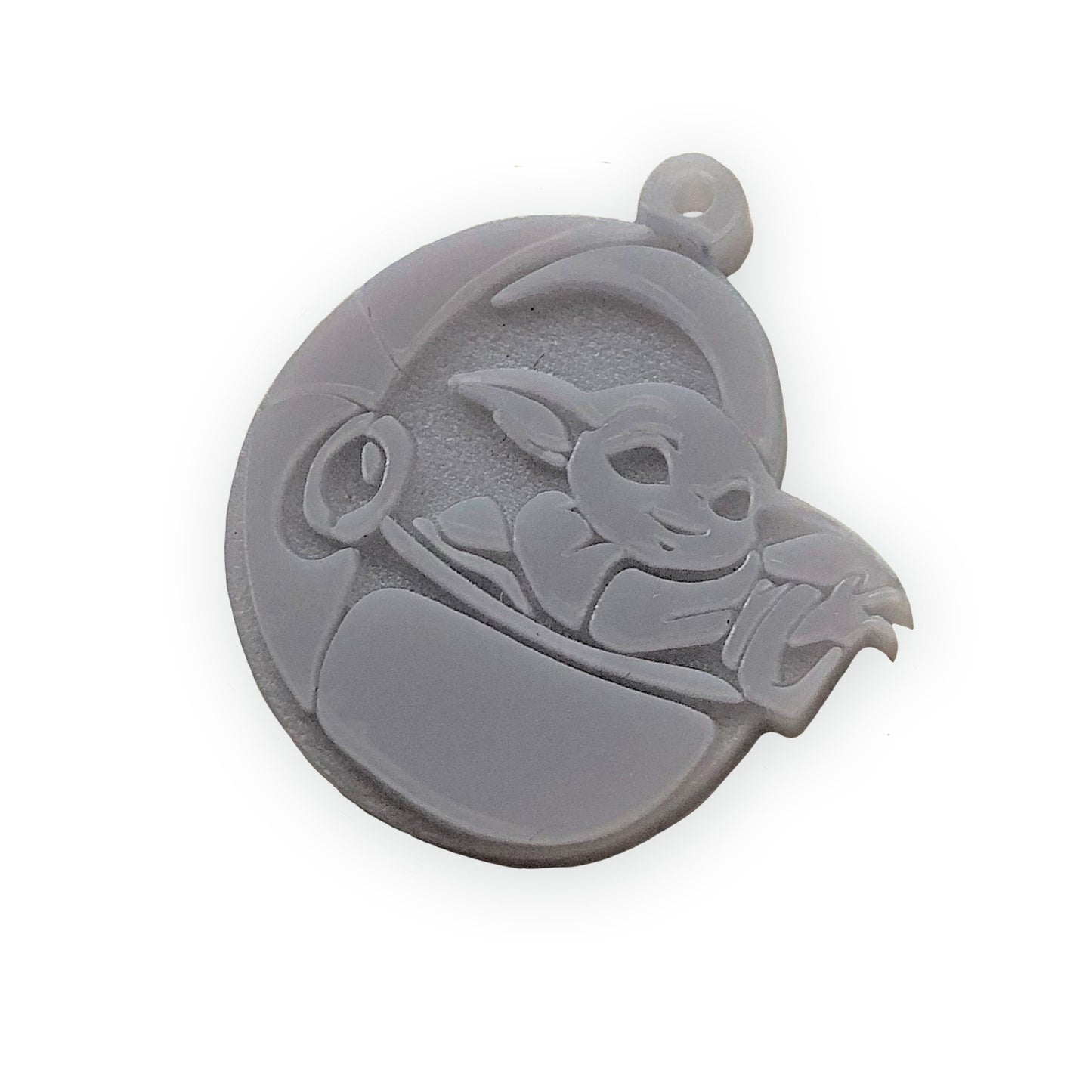 Spaceship Baby Yoda laser cut charm