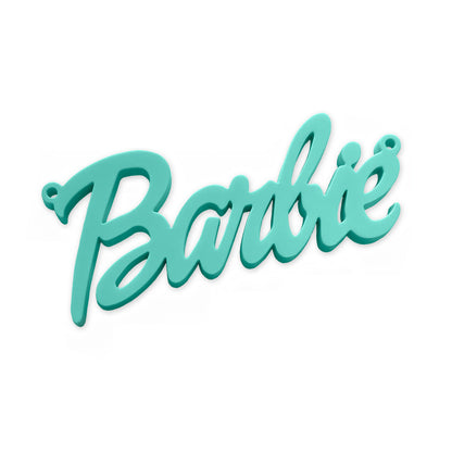 Barbie 2000s laser cut word charm