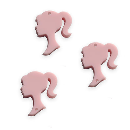 8 Barbie head link shapes, 2cm