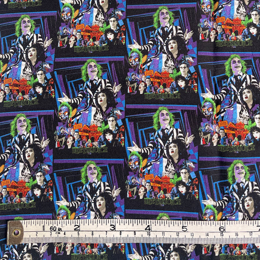 Large offcut Beetlejuice fabric