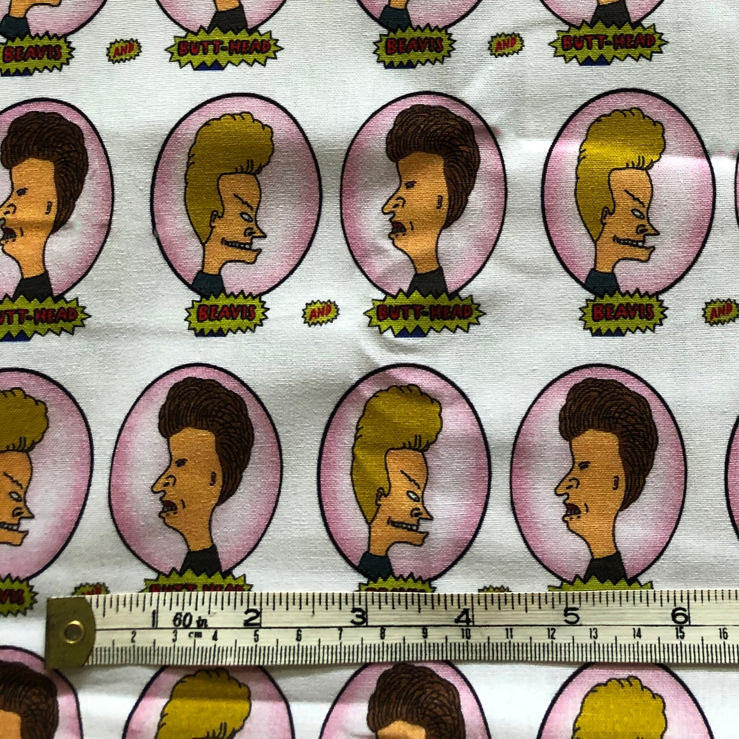 Large offcut Beavis & Butt-head old fabric