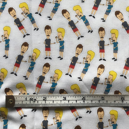 Large offcut Beavis & Butthead (new) Cotton fabric