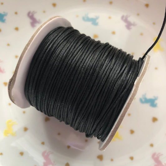 Black cotton wax cord