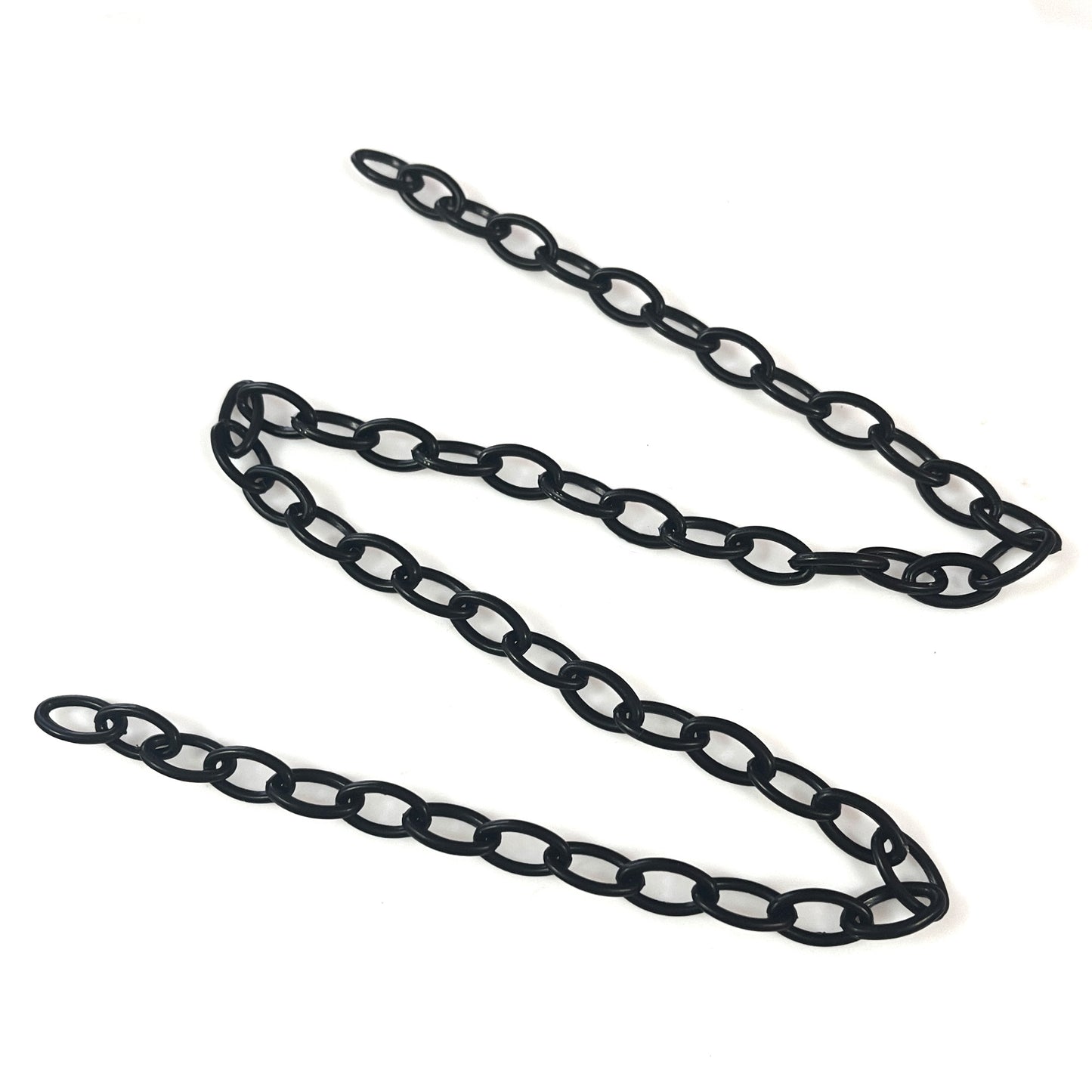Black colour plastic chain, 50cm long
