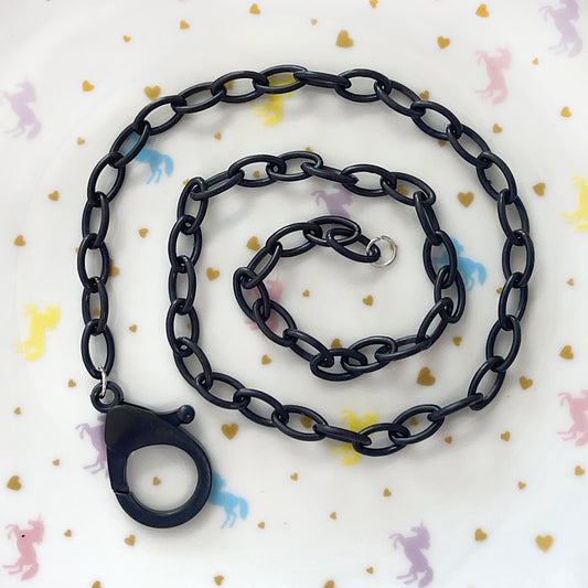 Black plastic colour necklace chain