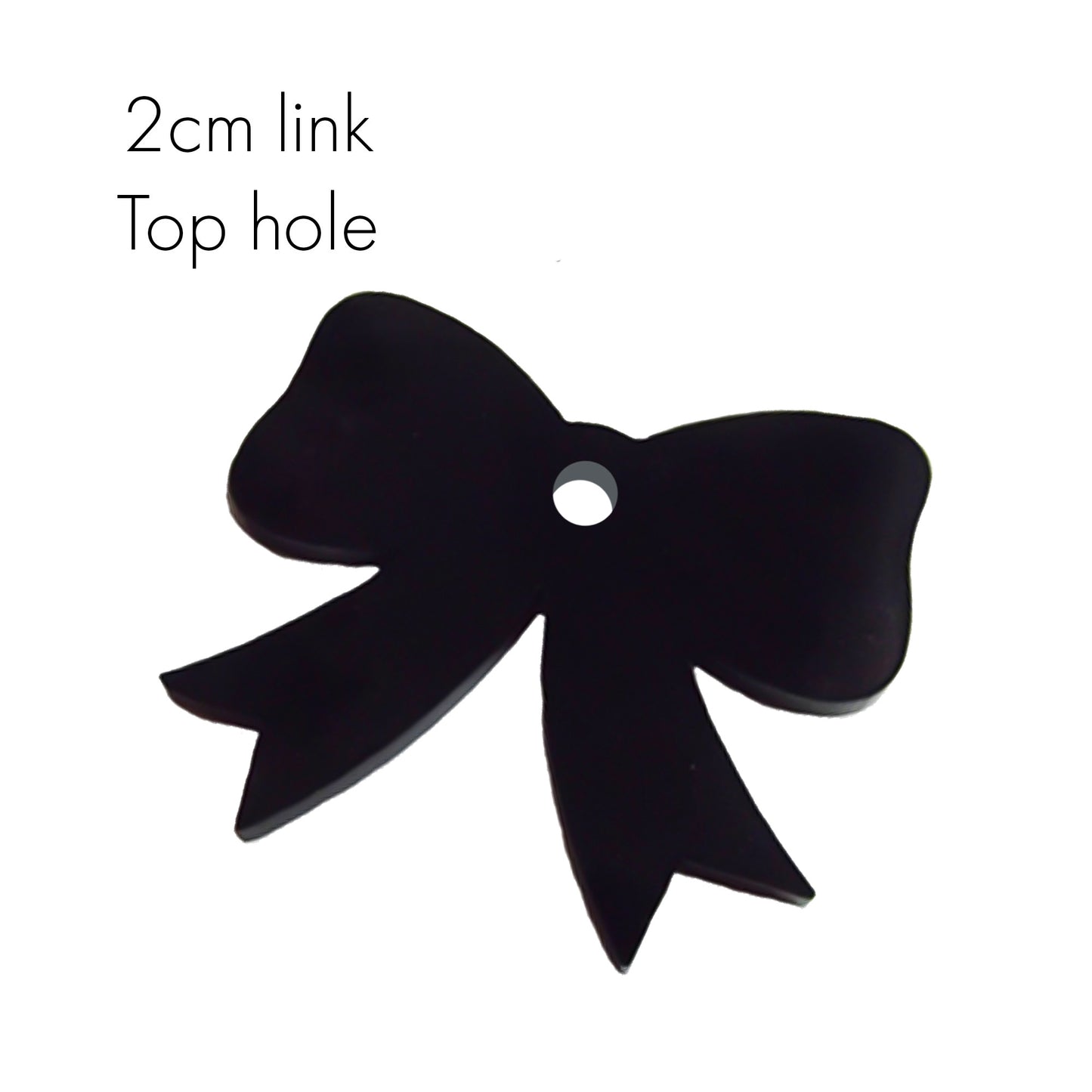 8 Bow silhouette link shapes, 2cm