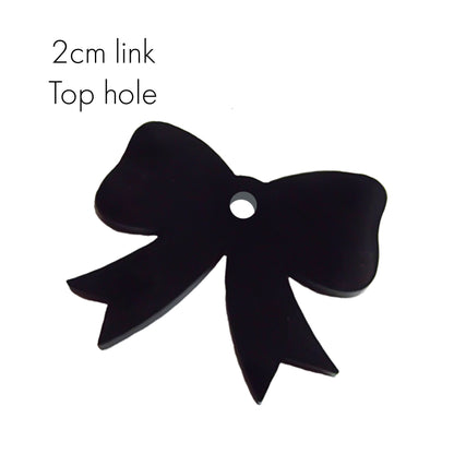 8 Bow silhouette link shapes, 2cm
