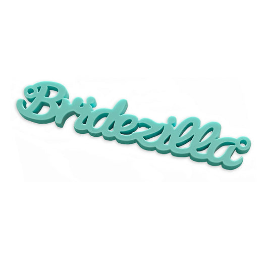 Bridezilla laser cut word charm