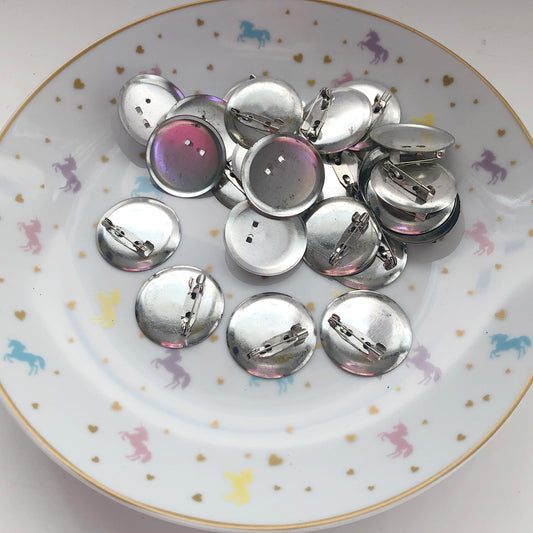 10 badge brooch backs with disk pad