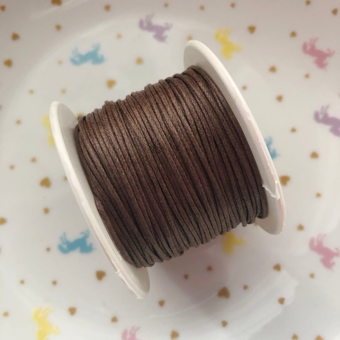 Brown cotton wax cord