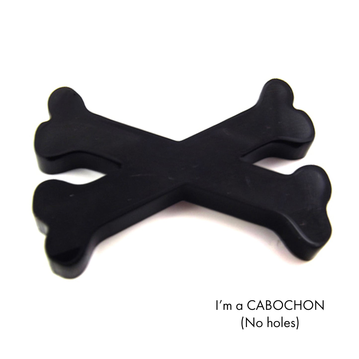 Cabochon Cross bone laser cut