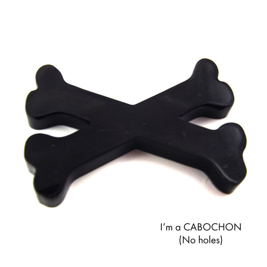 Cabochon Cross bone laser cut