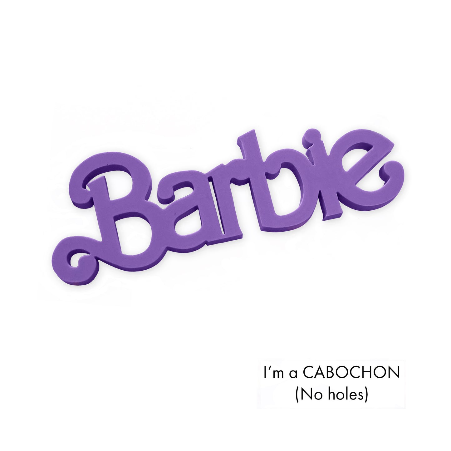 Cabochon Barbie 1980s laser cut word