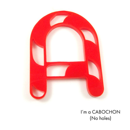 Cabochon Candy cane letter or number laser cut