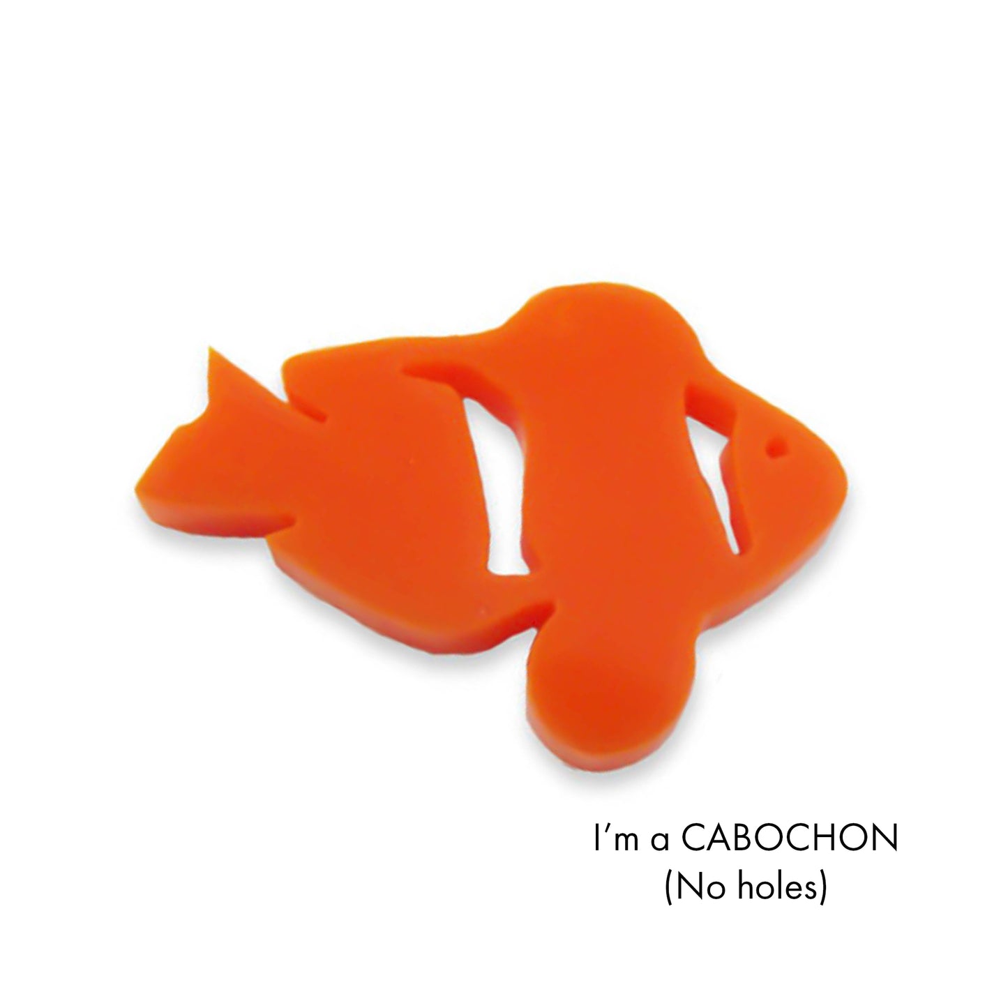 Cabochon Clown fish laser cut