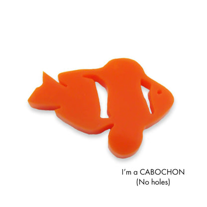 Cabochon Clown fish laser cut