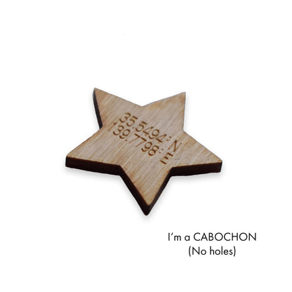 Cabochon Star CUSTOM coordinates laser cut