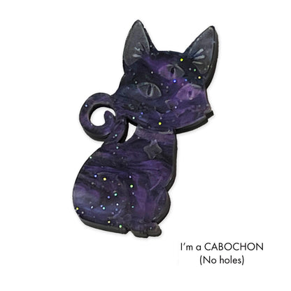 Cabochon Cosmic Kitty laser cut