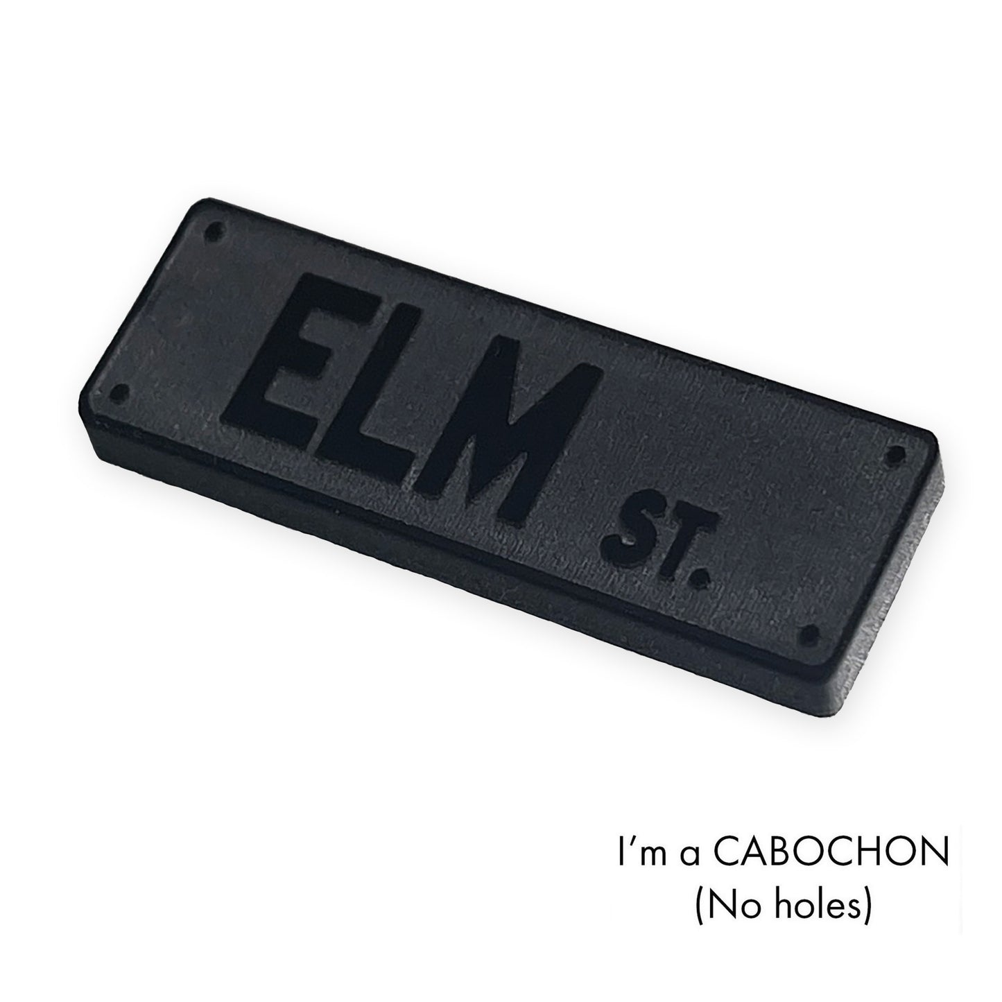 Cabochon Elm St sign Nightmare laser cut