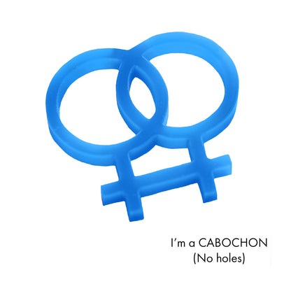 Cabochon Gay Female laser cut