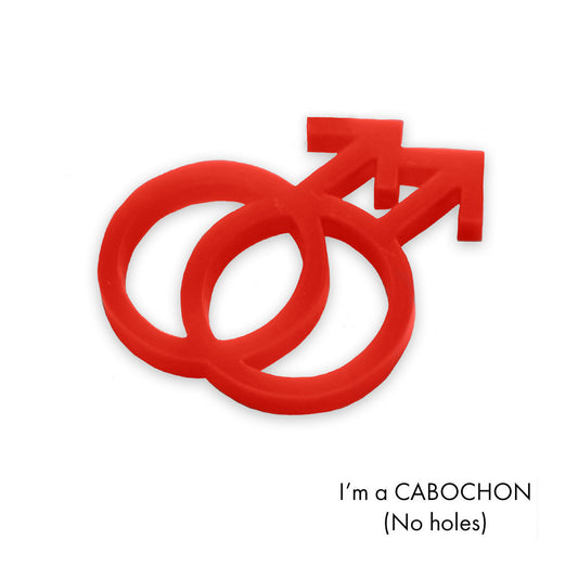 Cabochon Gay Male laser cut