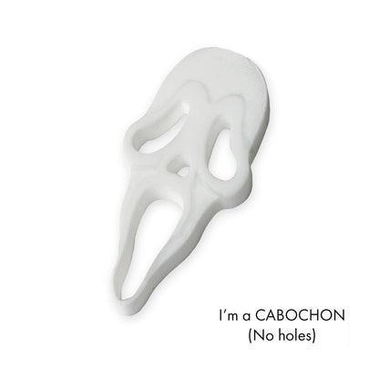 Cabochon Ghost Face Scream mask laser cut