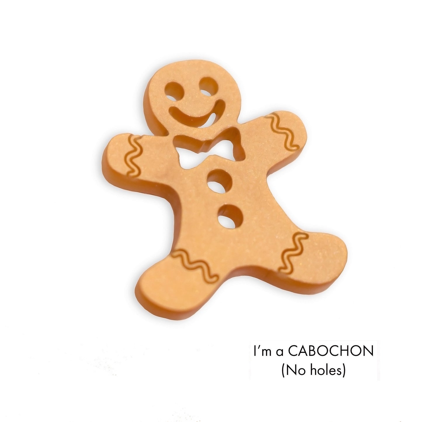 Cabochon Gingerbread man laser cut