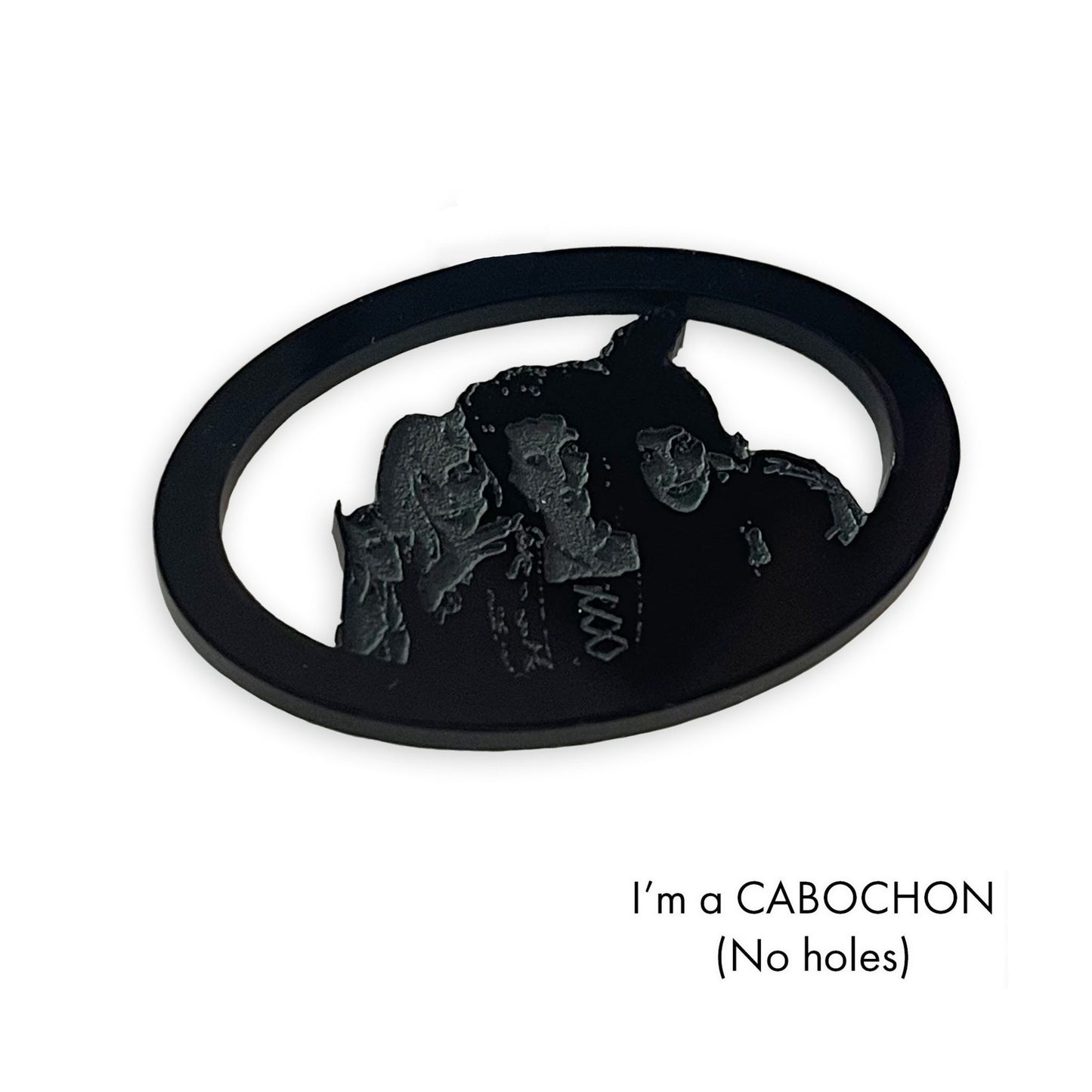 Cabochon Hocus Pocus portrait laser cut