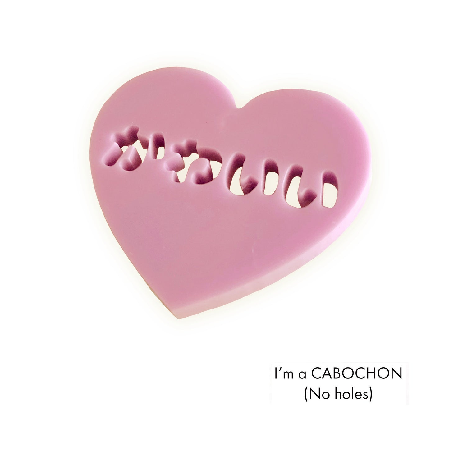 Cabochon かわいい (Kawaii) laser cut heart