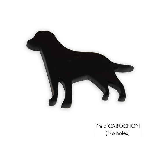 Cabochon Labrador dog laser cut