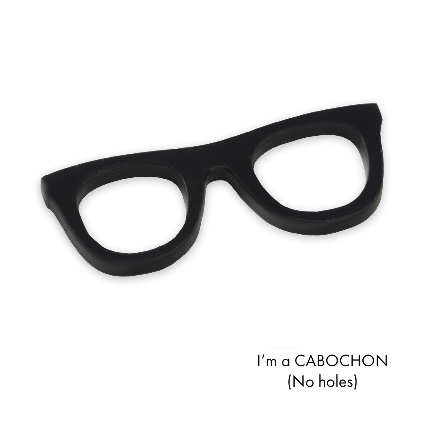 Cabochon geek glasses laser cut