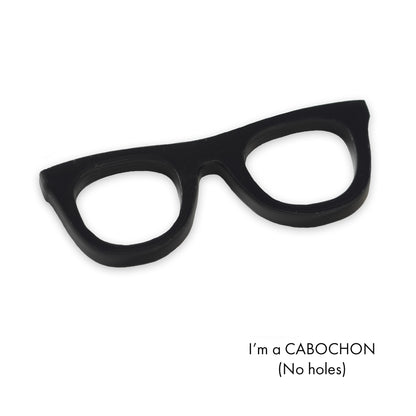 Cabochon geek glasses laser cut