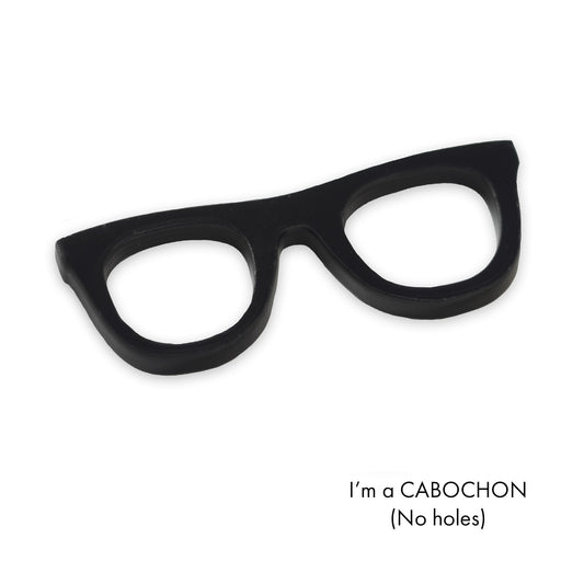 Cabochon geek glasses laser cut