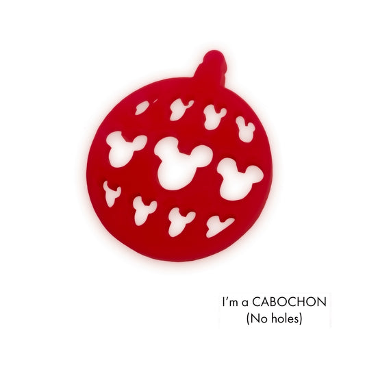 Cabochon Mickey Disney Christmas bauble laser cut