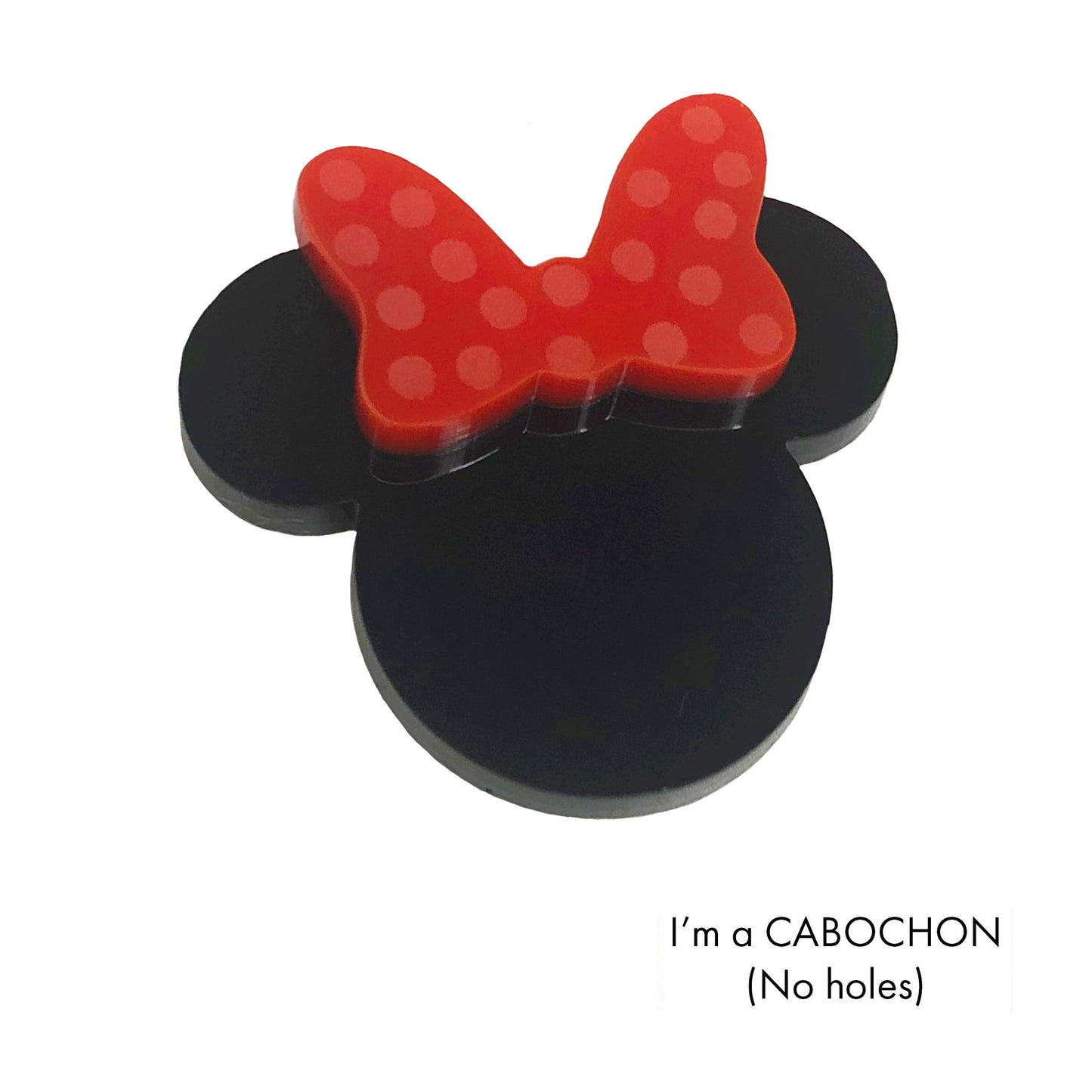 Cabochon Minnie Mouse head laser cut