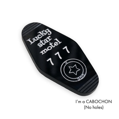 Cabochon Lucky star motel keychain laser cut