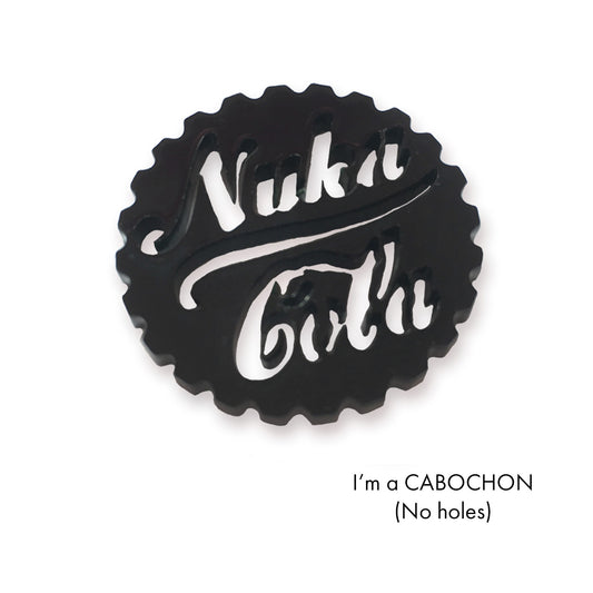 Cabochon Nuka Cola laser cut
