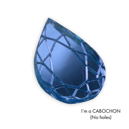 Cabochon Pear shape diamond