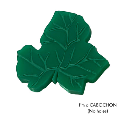 Cabochon Pumpkin Leaf colour engraved laser cut