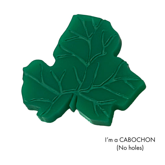 Cabochon Pumpkin Leaf colour engraved laser cut