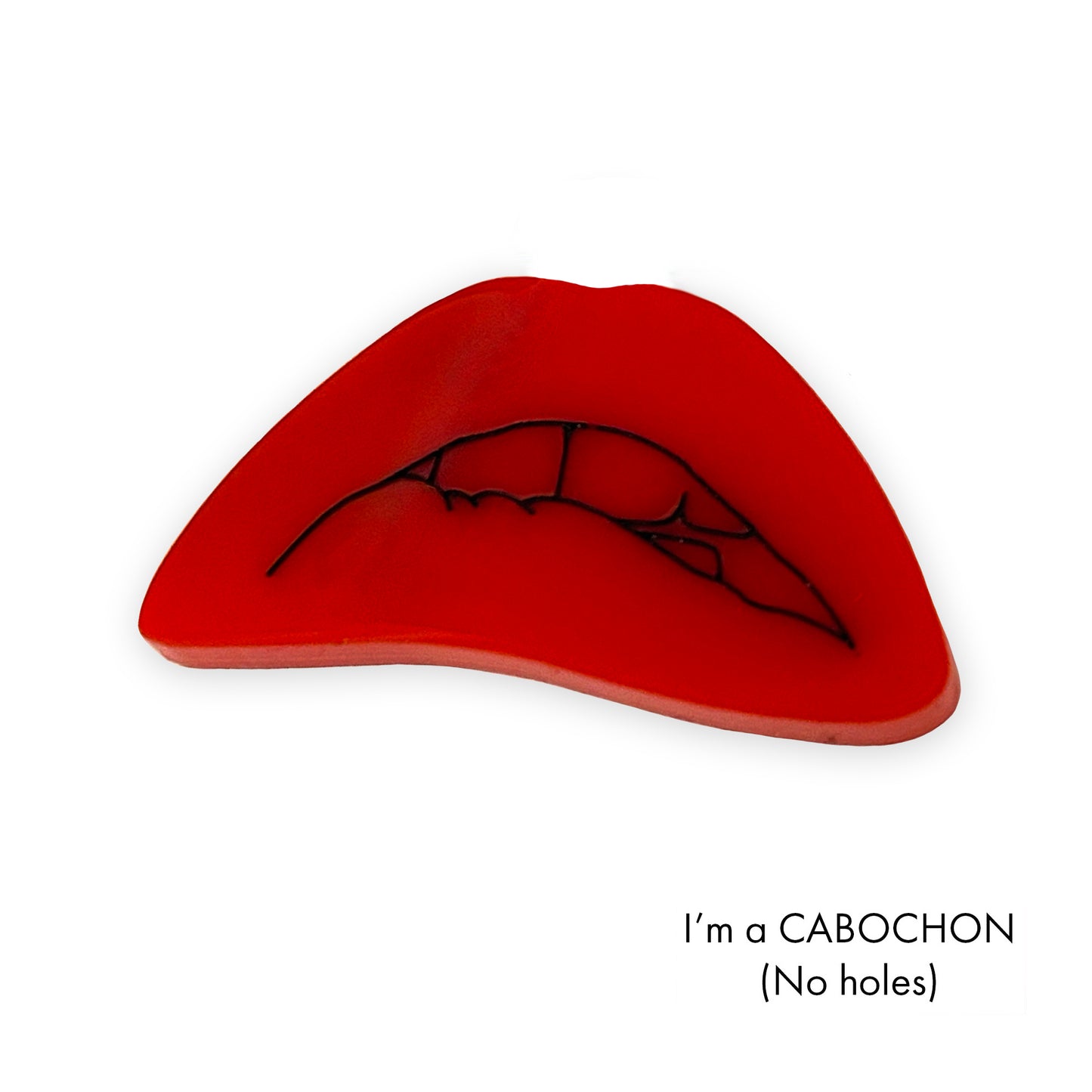 Cabochon Lips Rocky horror laser cut