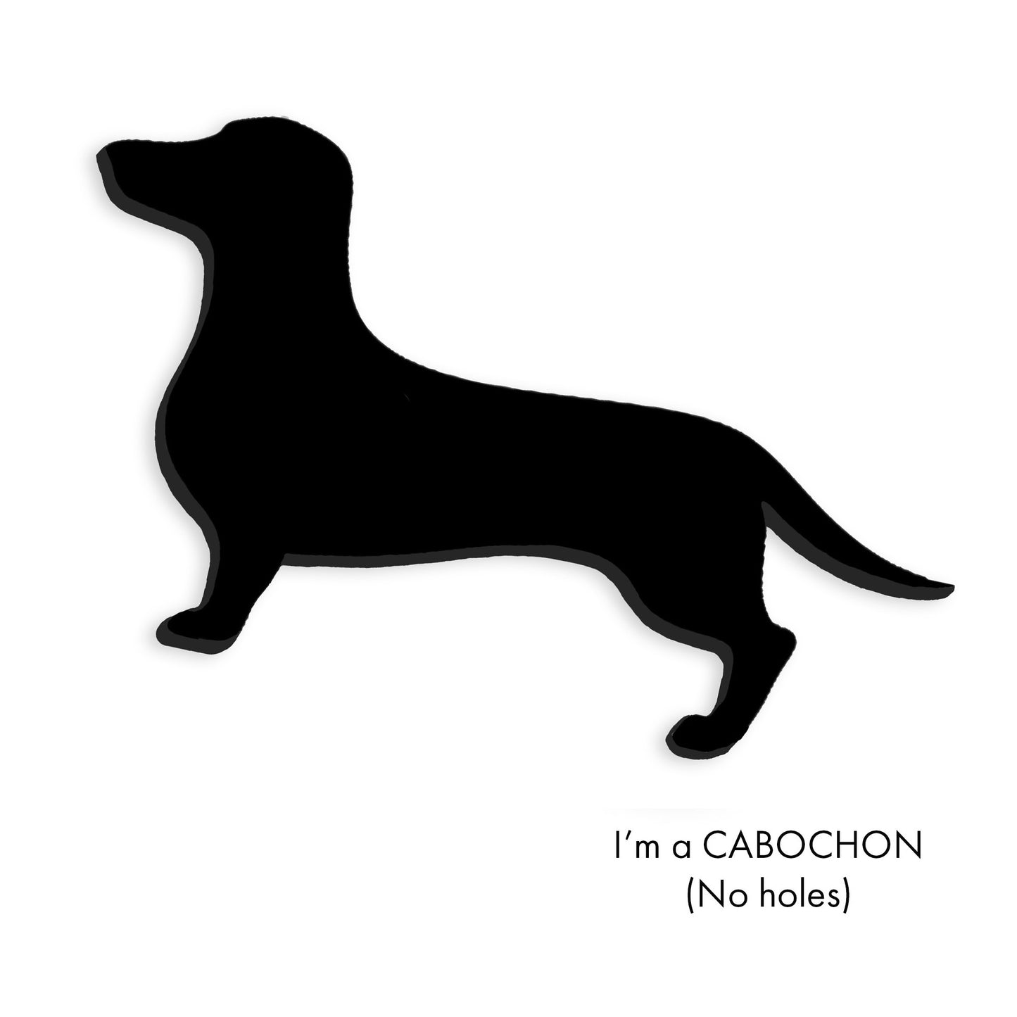 Cabochon Sausage dog laser cut