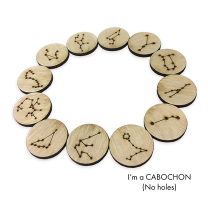 Cabochon Constellation round laser cut charm